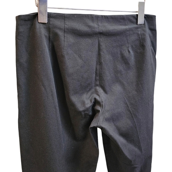Theory Black Cotton Blend Cropped Pants Size 8 Stretch Lightweight Travel - Picture 5 of 8